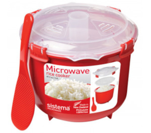 Plastic container, household: Sistema® Microwave™ Rice Cooker - 2.6L