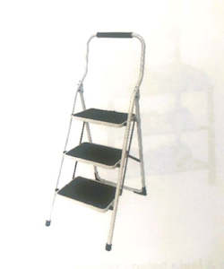 Plastic container, household: 3 Step Ladder - White Steel