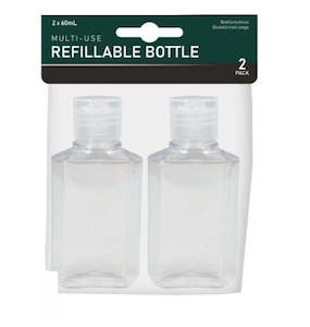 Plastic container, household: Multi Use Bottle 60ml 2pk