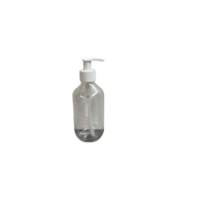 Plastic container, household: Boston Fluted PET Bottle 300ml 28/410 with Pump Dispenser