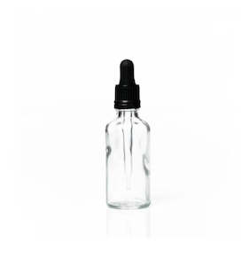 Euro Clear Glass, Bottle 50ml W Tamper, Dropper