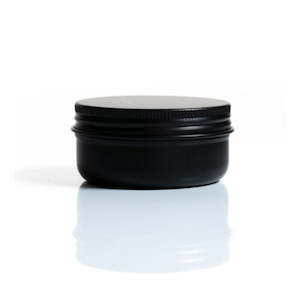 Plastic container, household: Aluminium Tin, With Screw Lid,50gm/ml Black