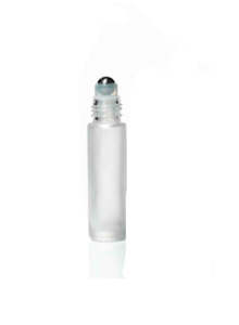 Frosted Petra Glass 10ml Roller, Bottle W Roller Ball Lid