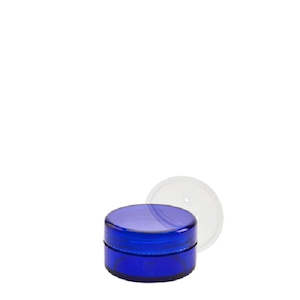 Plastic container, household: Cosmetic Pot Blue Base & Lid 10gm - 37(D)x21(H)mm