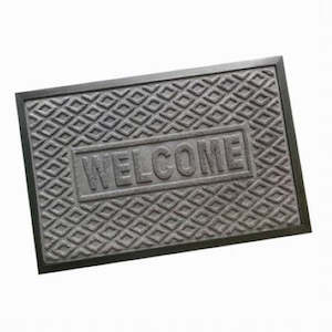 Door Mat 40x60cm Welcome Grey