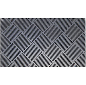 Reversible Rubber Eco Mat, Black (750mm x 450mm)