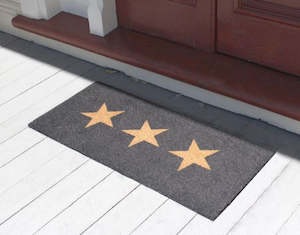 Elements Printed Coir Slider Mat Star Charcoal 1000 x 450mm