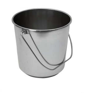 Plastic container, household: Bucket 8 Lit, Stainless Steel