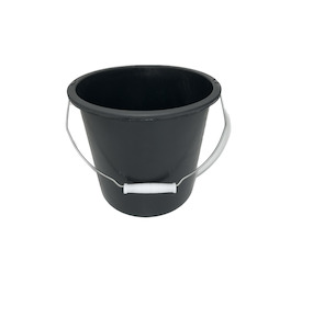 Plastic container, household: Bucket, with Wire Handle, 9 Lit, Black