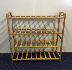 4 Tier Shoe Rack - Bamboo