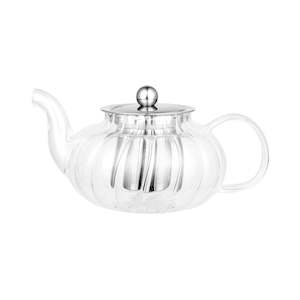 Plastic container, household: Avanti Vortice Dhalia Ribbed Glass Teapot - 400ml