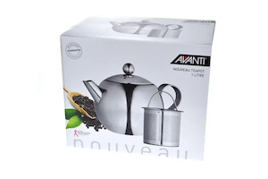 Plastic container, household: Avanti Nouveau S/less Steel Teapot 900ml