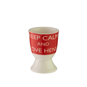 Plastic container, household: Egg Cup - Keep Calm And Love Hens