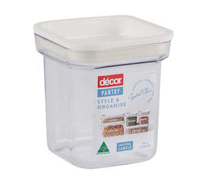 Plastic container, household: Modular Square, 710ml, Clear Decor