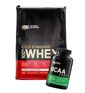 Optimum Nutrition 100% Whey 10lb + Free Bcaa 60 Cap