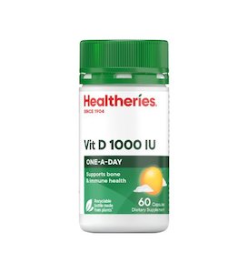 Healtheries Vit D 1000 IU Capsules