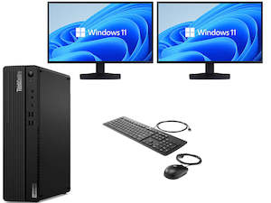 Computer consultancy service: Two Screen Combo Lenovo ThinkCentre M75 Gen 2 Ex lease RYZEN 7 PRO 4.4GHz Faster Than i7 10th Gen CPU 16GB RAM 512GB SSD Windows 11 Pro 2X 22" LCD