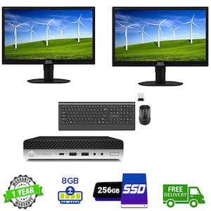 Computer consultancy service: Home or Office Ready!! HP EliteDesk 800 G3 Tiny PC Ex Lease i5 7th gen 8GB RAM 256GB SSD Win 10, includes: 2X 22" Ex-Lease Monitors, Wired Keyboard and Mouse (All Cables will be provided)