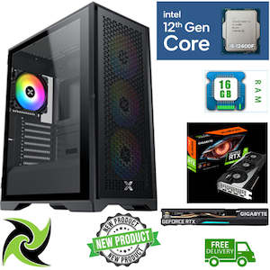 Brand-New Custom-Built Gaming PC Intel Core i5-12400F 6 Cores 16GB RAM 500GB NVM…