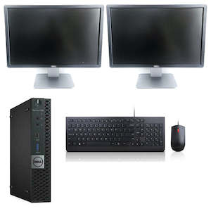 Dell Mini PC Dual Screen Combo Dell OptiPlex 7050 Tiny PC Ex lease i5 2.7GHz 8GB…