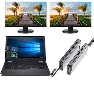 Computer consultancy service: Dell Latitude E5590 i5-8350U 3.60GHz 16GB RAM 240GB SSD Graphics 620 15.6" LCD WIN 11 Pro 2X 24" LCD USB C Dock