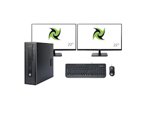 Computer consultancy service: Multitasker Office Setup HP 600 G1 Desktop PC i5 3.70 GHz 8GB RAM 240GB SSD Windows 10 Home 2 x 22 Inch Monitors Wired Keyboard Mouse Refurbished