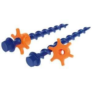 Camper Awning: Screw-in pegs Peg&Stop (PS) • Pack of 6 (PP01) • for all anchor plates