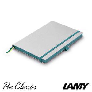 Lamy Turmaline 2020: Lamy Hard Cover Notebook A5 Silver with Turmaline Trim