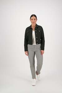 Womenswear: Vassalli - 2053K Knit Denim Button Up Jacket - Forest