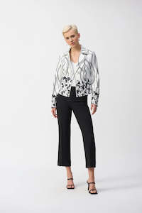 Womenswear: Joseph Ribkoff - Faux Suede Floral Print Jacket - 251910