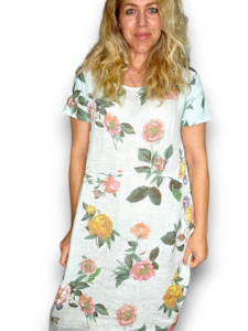 Helga May Jungle Dress - Pale Mint Floral