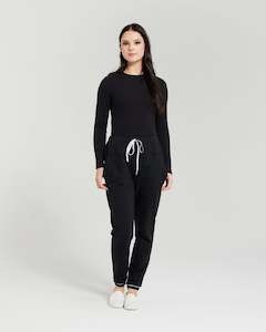 Seduce - Sunday Cotton Pull On Pant - Black - Instore