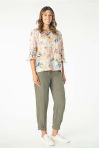 Womenswear: Maglia - S435.370 - Linen Top - Floral