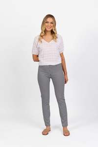 Vassalli - Slim Leg Pull-On Cotton Pant - 234LW - Nori - 50% Off -1 X 10 LEFT