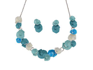 Womenswear: Blue Necklace & Earring Set - NC3497