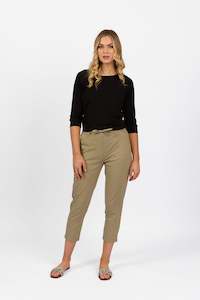 Womenswear: Vassalli - 5790 - 7/8 Elastic waist pant - Sage - 50% OFF