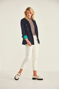 Lemon Tree - Wynona Cord Jacket - LT875 - Navy(Teal) - 50% OFF