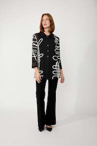 Womenswear: Frank Lyman - Abstract Collared Sheer Jacket - 256791u