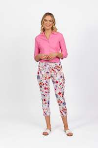 Vassalli - 7/8 Skinny Leg Cotton Pull-on Pant - 271LW - Burst - 40% Off