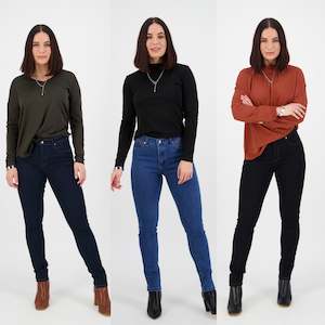 Womenswear: Vassalli - Denim - Style 5535 Basket Weave Pocket Jeans - 3 Colourways