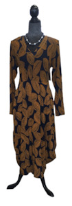 Carly Dress - D1600 - Toffee Leaves