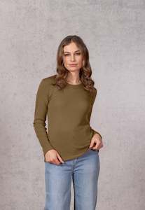 Womenswear: Bay Rd - Merino Harper Crew - BR840 - Caramel  - Arriving March