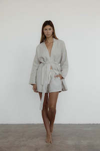 Separates: moon linen smoking jacket - sample