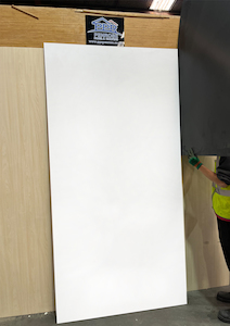 Building supplies wholesaling: HPL MDF SATIN WHITE 2/S 2440X1220X30mm – Penrose Panel & Roofing