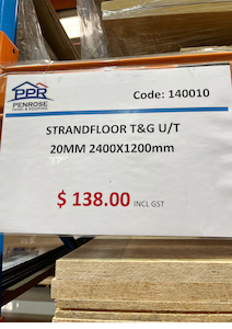 STRANDFLOOR T&G U/T 20MM 2400X1200mm – Penrose Panel & Roofing