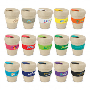 Natural Reusable Coffee Cup – Flip Lid