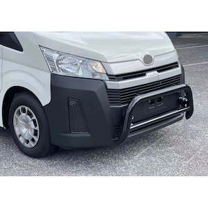 Automotive servicing - electrical repairs: Black Nudge Bar Suitable For Toyota Hiace H300  2019 - CURRENT