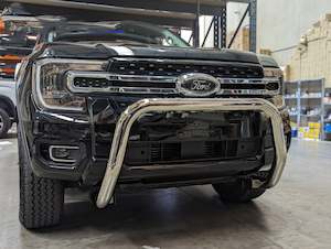 Automotive servicing - electrical repairs: Stainless Steel Nudge Bar - Ford Ranger Next-Gen PX4 July 22+ (Sensor Friendly)