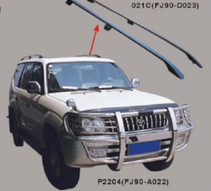 ROOF RACK RAIL BAR  For Toyota Land Cruiser Prado 90 1996 - 2002  -- OEM Fitting