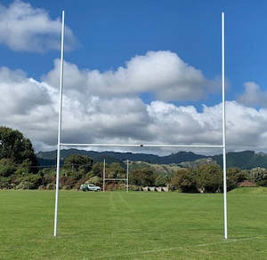 Aluminium Rugby Posts with Sleeve Base - 8m